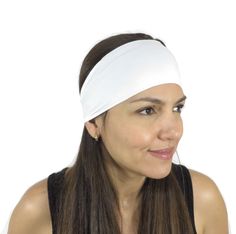 "Yoga Headband Solid White Headband No Slip Headband Fitness Headband Workout Wide Headband Hair Accessories Running Headband Yoga Turban S61 Our headbands are made for movement to be worn anytime, anywhere! They are non-slip, functional, fashionable, absorbent and they are guaranteed to stay on your head during your yoga, pilates, gym, dancing, running, riding a bike and any other workout or just for party or festival. They are very comfortable, single layered with a raw edge and seamless. ligh Sports Sweatband Headband, Adjustable Sweatband Headband, Adjustable White Headwrap Headband, White Sweatband Headband, Casual White Band Headband, White Casual Headband, Casual White Headband, Elastic Sweatband Headband, Adjustable Cotton Sweatband Headband