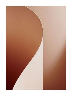 an abstract photo with brown and white curves in the center, against a beige background