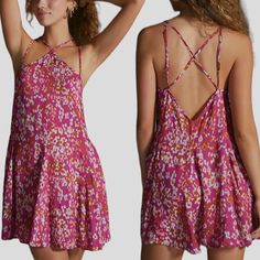 Anthropologie Sheer Mini Dress Colo Pink Combo Rayon Pullover Styling Machine Wash Adjustable Straps 100% Viscose B3 08/09 Pencil Dresses Work, Cupro Dress, Stage Coach, Lace Babydoll Dress, Floral Pattern Print, White Lace Mini Dress, Sheer Mini Dress, Fall Music, Palm Spring