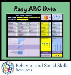 a poster with the title easy abc data behavior and social skills for students to use