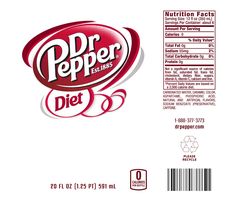 the label for dr pepper diet 5