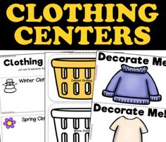 clothes centers for the classroom to help students learn how to decorate and organize their clothing