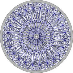 an abstract blue and white circular design on a white background royalty illustration for printing or coloring