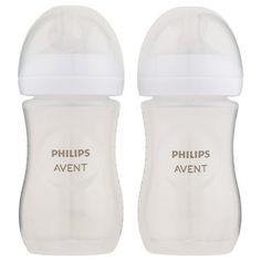 two bottles with the words philips avent on them