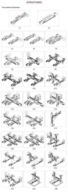 the diagram shows different types of metal parts