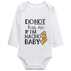 Funny Cotton Bodysuit With Text, White Cotton Onesie With Cartoon Print, Long Sleeve Cotton Onesie With Graphic Print, Long Sleeve Cotton Bodysuit With Cartoon Print, Fitted Long Sleeve Onesie With Letter Print, Cotton Long Sleeve Bodysuit With Cartoon Print, White Cotton Bodysuit With Cartoon Print, Playful Cotton Bodysuit With Letter Print, Funny White Cotton Onesie