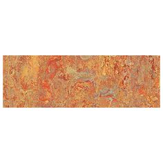 an orange and yellow abstract painting on white paper