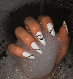 Grunge Nail Ideas, Posh Nails, Inspiration Nails, Anime Nails, Edgy Nails, Grunge Nails, Colored Acrylic Nails, Simple Acrylic Nails, Ideas Nails