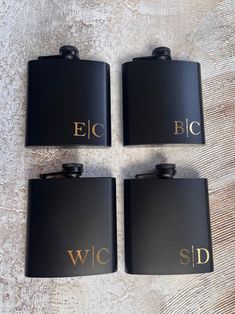 Personalised Black 6oz Hip Flask, Groomsmen Gifts , Groomsmen Gift Flask, Gift for Him, Initial Hip Flask for Men, Best Man, Wedding Favours - Etsy Groomsmen Flask Ideas, Grooms Men Boxes, Flask Groomsmen Gifts, Groomsman Flask, Engraved Flask, Groomsmen Pictures, Groomsmen Gifts Flask, Groomsmen Flask, Bridesmaid Groomsmen Gifts