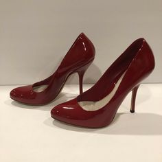 100% authentic guarantee  Style: Pumps US size 5.5 B Color: dark red Measurements: Width: 3” Heel: 4” Insole: 9.25” PRE-OWNED: very good condition. signs of wear on outsoles and insoles. No box Comes with one dust bag Please see all pictures Shoes will be shipped in a 2 days after received the payment. Payment must be received in 3 days.Paypal only.I have a other designer shoes ,clothes and accessories. Check out my other items!  Feel free to contact with any questions. International b Red Heels Aesthetic Vintage, Dark Red Heels Aesthetic, High Heels 2000s, Type Of Red Color, Dark Red Heels Classy, Ruby Red Heels, Dark Red Heels Prom, Red Designer Heels, Red Leather Heels