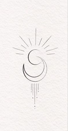 a drawing of the sun and moon on white paper with water droplets coming from it