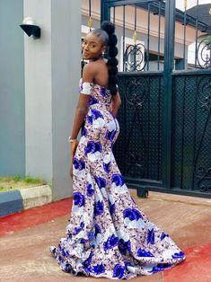 African Prom Dresses Ankara, African Prom Dress, African Mermaid, Ankara Maxi Dress, Traditional African Clothing, Dress Ankara, Dresses African, African Print Clothing