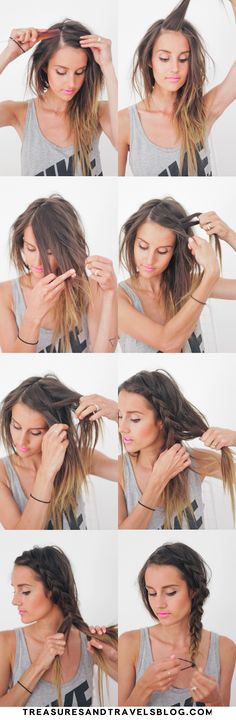 Summer Braid Hair Tutorial Braided Hair Tutorial, Black Beach, Fishtail Braid, Easy Hairstyle, Pinterest Hair, Beach Hairstyles, Side Braid, Hair Tutorials