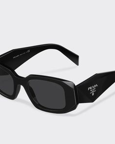 Prada Runway, Trendy Sunglasses, Black Sunglasses