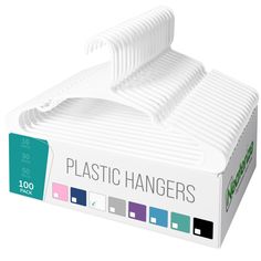 a white plastic hanger on top of a box