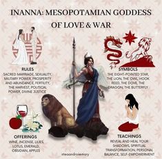 Ishtar Goddess, Divine Justice, Sacred Marriage, Eight Pointed Star, Symbole Viking, World Mythology, Pagan Gods, Prosperity And Abundance