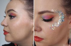 Glitter highlight #glittermakeup #glitterideas #glitternisti #glitterhighlight Simple Face Glitter Ideas, Festival Face Glitter Ideas, Easy Face Glitter Ideas, Cheer Glitter Face, Glitter Makeup Ideas, Festival Glitter Makeup, Faerie Makeup, Glitter Face Makeup, Festival Makeup Rhinestones