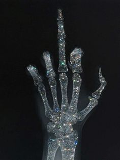 a hand that is made out of crystals