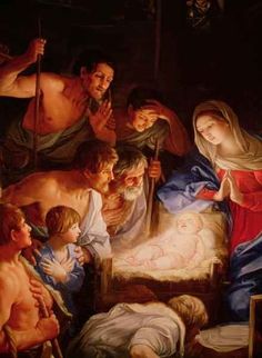 an image of a nativity scene with baby jesus