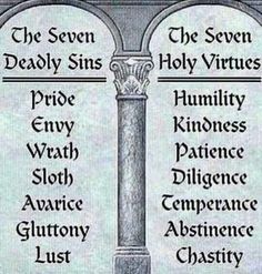 The 7 Deadly Sins Bible, List Of Virtues, 7 Deadly Sins Tattoo, List Of Sins, 7 Sins, Bible Study Notebook, Bible Study Notes, Bible Teachings