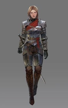 Eldritch Knight, Female Armor, Female Fighter, Female Knight, Medieval Fantasy, Sci Fi Art