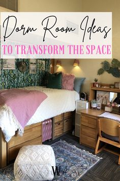 Stylish Dorm Room Ideas for Every Personality Single College Dorm Room Ideas, Single Dorm Room Ideas, College Dorm Room Ideas Aesthetic, Dorm Room Ideas Aesthetic, Single Dorm Room, Dorm Room Aesthetic, Dorm Room Themes, Pretty Dorm Room