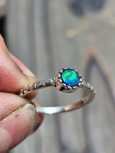 This blue-green Australian opal ring is a size 6, cannot be resized. Wear as a dainty piece or stack to make a statement Australian Opal Ring, Stacker Rings, Australian Opal, Opal Ring, Opal Rings, Opal, Blue Green, Ring Size, Size 6