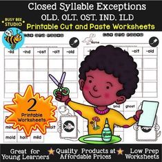 the printable worksheet is for children to learn how to use scissors and glue