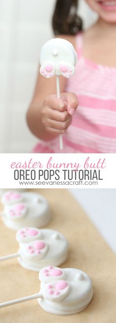 Easter Bunny Butt Oreo Pops Tutorial - perfect for an Easter party, spring classroom party or just a fun treat! Oreo Cake Pops, Easy Easter Treats, Spring Classroom, Oreo Pops, Easter Birthday, Easter Candy