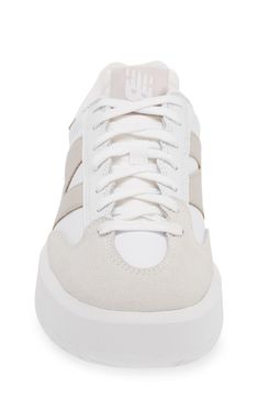 From the court to the street, this '80s-throwback tennis shoe scores new love as a sneaker made of leather and mesh with chunky proportions updating the look. The plush interior and supportive insole ground every step in game-winning comfort. Lace-up style Removable, cushioned insole with arch support Leather and textile upper/synthetic lining/rubber sole Imported Sneakers For The Office Women, Tennis Shoes That Go With Everything, Formal Tennis Shoes, Dress Pants And Tennis Shoes, Womens Sneaker Outfits, Nike Women’s Tennis Shoes, Fashionable Sneakers Women, Cute Shoes That Go With Everything, Women’s Outfits With Sneakers