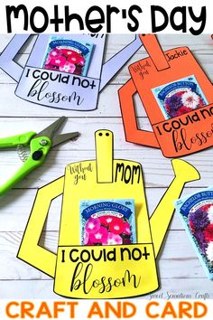 mother's day craft and card making activity for kids to do with their mom