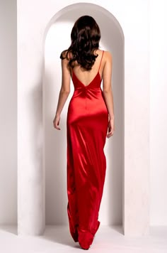 STYLE NAME: 'WOKE UP LIKE THIS' IN RED SATIN Red Elegant Long Dress, Red Silky Dress Long, Red Satin Maxi Dress, Red Satin Dress Classy, Red Satin Dress Outfit, Red Satin Dress Long, Red Silk Dress Long, Red Prom Dresses Long Elegant, Red Satin Dresses