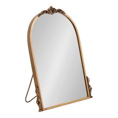 Kate & Laurel All Things Decor 14"x19" Myrcelle Tabletop Arched Mirror Gold French Provincial Design, Wall Mirror With Shelf, Makeup Station, Arched Mirror, Entryway Console Table, Ornate Mirror, Mirror Gold, Mirror With Shelf, Small Wall