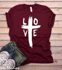 Worship Aesthetic, Church Merch, Valentines Tshirt, Love Christian, Cross Shirt, Cross Christian, Cross Shirts, Valentines Day Shirt