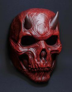 Mascara Hannya, Oni Maske, Skull Masks, Mask Inspiration, Npc Art, Crow Mask, Vampire Skull, Whittling Projects, Devil Mask