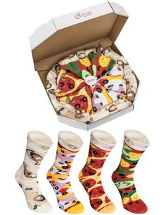 PRICES MAY VARY. 80% Cotton, 17% Polyamide, 3% Elastane Imported Machine Wash Clogs Socks, Pizza Socks, Casual Multicolor One-size Socks, Rainbow Socks, Pizza Funny, Multicolor Non-slip Comfortable Socks, Kids Slippers, Moccasin Boots, Crazy Socks