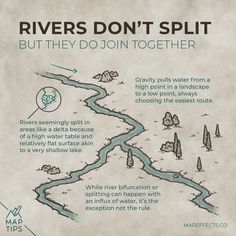 a map with instructions on how to use the river's don't split