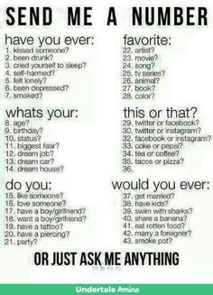 a poster with words that say, send me a number and have you ever?