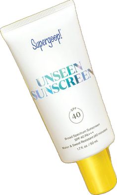 Unseen Sunscreen Spf 40, Supergoop Unseen Sunscreen, Unseen Sunscreen, Skin Prep, Broad Spectrum Sunscreen, Spf Sunscreen, Face Sunscreen, Spf 50, Oil Free