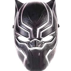 the black panther mask is shown on a white background