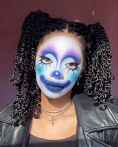 Clown Looks, Matte Fluid Eye Paint, Guys Jewelry, Welcome To The Circus, Circus Makeup, Face Paint Makeup