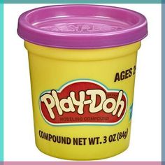 play - doh compound nett 3oz / 24g yellow with purple lid