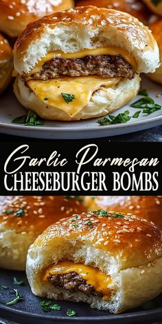 🍔 "Exploding with cheesy, garlicky goodness! 🧄 These garlic parmesan cheeseburger bombs are the snack or dinner you’ve been craving! #CheeseburgerLove #EasyRecipes #FamilyFavorites" Easy Main Dishes, Bombe Recipe, Ultimate Comfort Food, Garlic Parmesan, Cheeseburger, Parmesan, Main Dishes, Comfort Food, Good Food