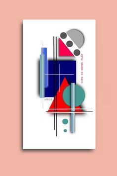 #Digital_art Balance Design, Bauhaus Poster, Abstract Digital Art, Art Gallery Wallpaper, Hotel Decor, Creative Thinking, Geometric Art, Digital Art Prints