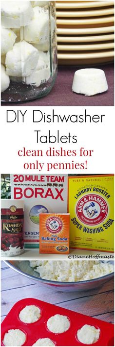 homemade diy dishwasher tablets for clean dishes for only pennies and muffins