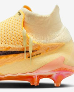 the nike vapor flyknit is releasing in yellow and orange colors, with an upper