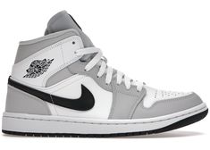 Buy and sell authentic Jordan shoes on StockX including the Jordan 1 Mid Light Smoke Grey (W) and thousands of other sneakers with price data and release dates. Grey Jordans, Authentic Jordans, All Nike Shoes, Nike Air Jordan 1 Mid, Womens Air Jordans, Cute Nike Shoes, Cute Nikes, Womens Jordans, Nike Air Jordan 1