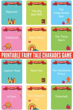 printable fairy tale charies game for kids to play on the phone or tablet