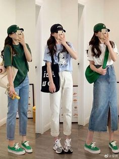 Asia Fashion, Outfit Ideas Casual, Korean Summer Outfits, Simple Casual Outfits, Simple Style Outfits, Casual College Outfits, Ootd Inspo