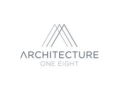 the logo for architecture one eight, which is designed to look like three intersecting lines